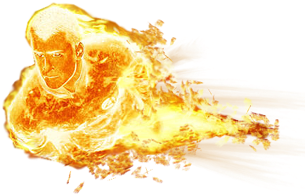 Human Torch Png Free Download - Human Torch Png (533x319), Png Download