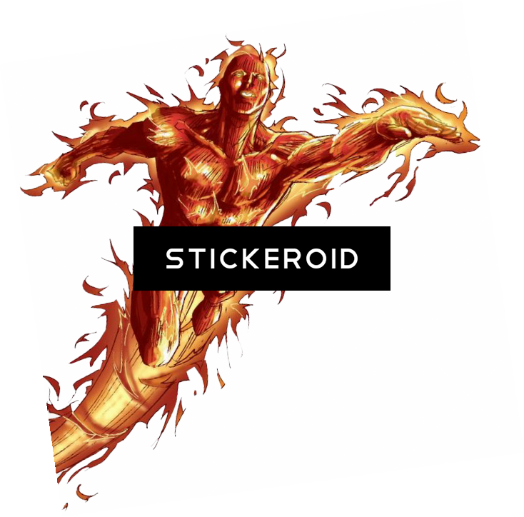 Human Torch (734x724), Png Download