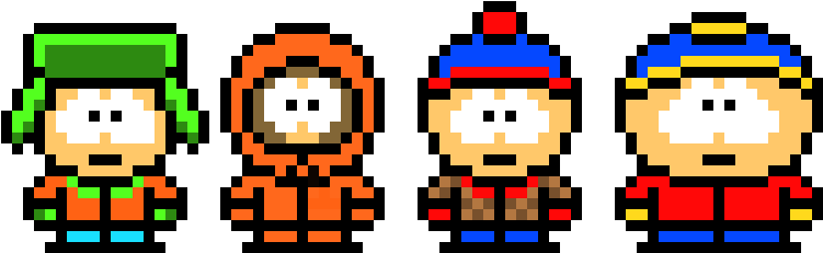 South Park - South Park Pixel Png (900x320), Png Download