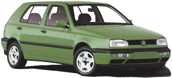 Vw Golf Mark Iii - Volkswagen Golf 3 Png (596x286), Png Download