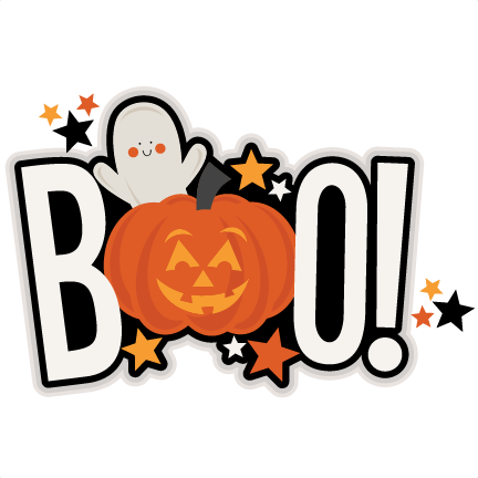 Boo Title Svg Scrapbook Cut File Cute Clipart Files - Halloween Costume Shirt Boo With Pumpkin Cute Halloween (432x432), Png Download