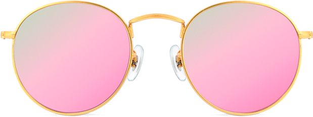 Transparent Aviators Rose Gold - Sunglasses Pink Lenses (738x1000), Png Download