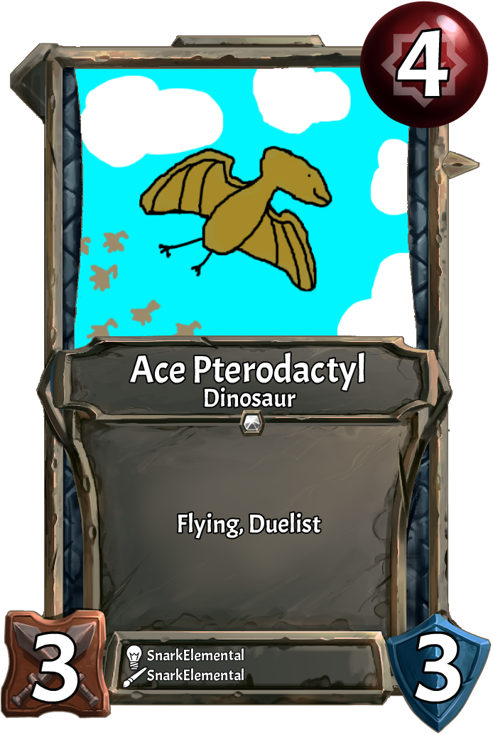 [card] Ace Pterodactyl - Reassembling Skeleton (700x1041), Png Download