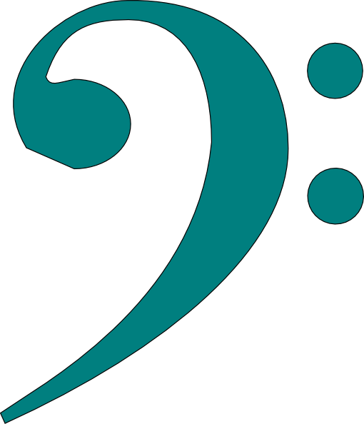 Bass Clef Clipart Colorful (510x594), Png Download