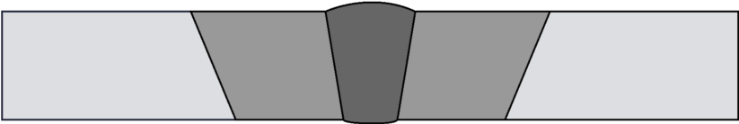 Welded Butt Joint X-section - Warmte Beinvloede Zone (900x200), Png Download