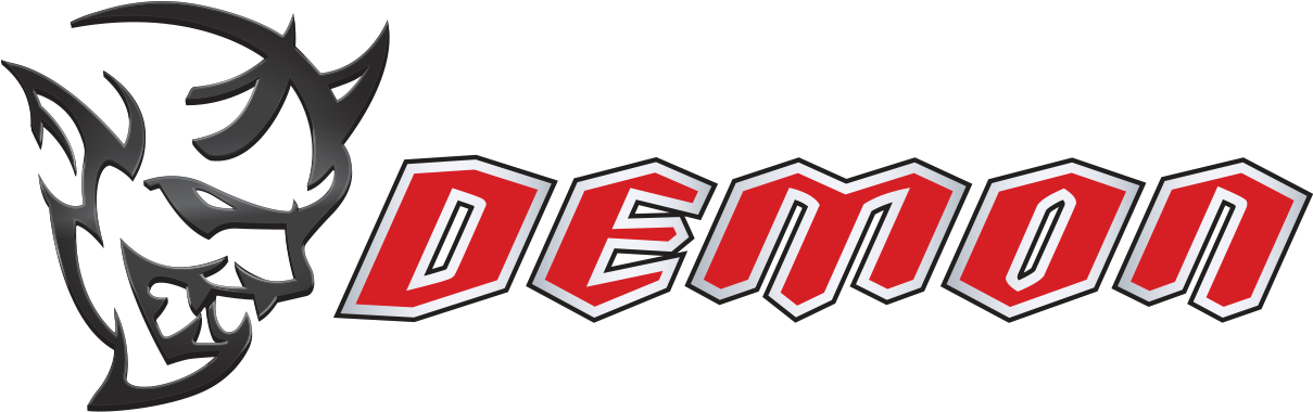 Demonic Demand For The New King Of Detroit Muscle - 2018 Dodge Challenger Demon Logo (1212x389), Png Download