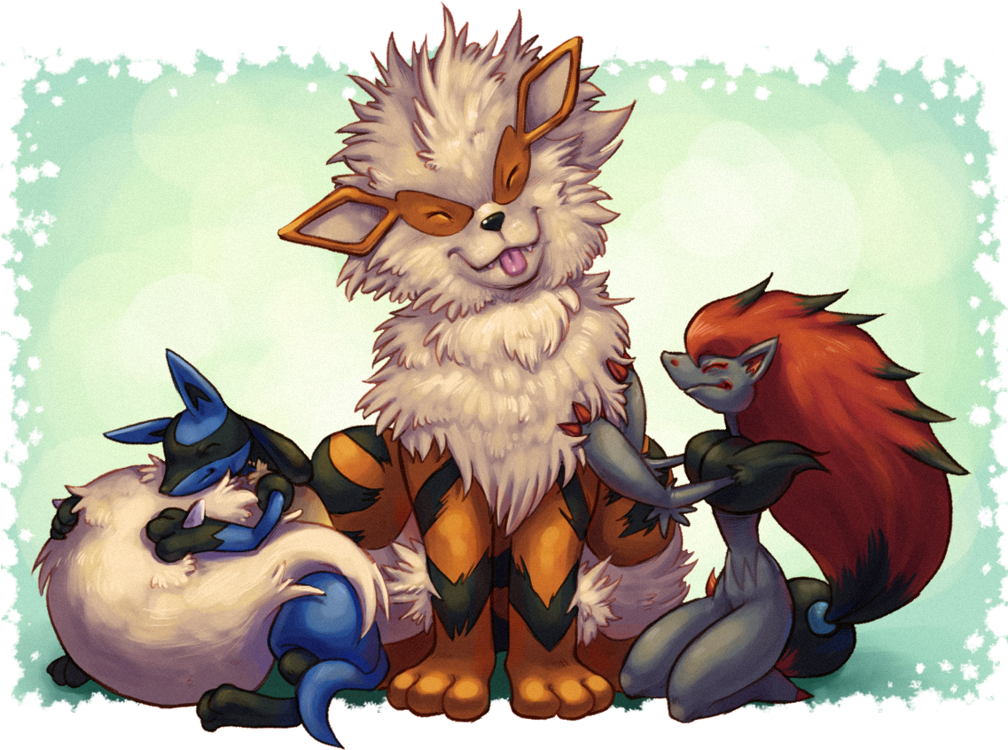 Statistics - Arcanine And Lucario (1174x861), Png Download