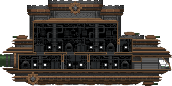 Glitch Ship Upgrade 6 - Starbound Glitch Ship (583x290), Png Download