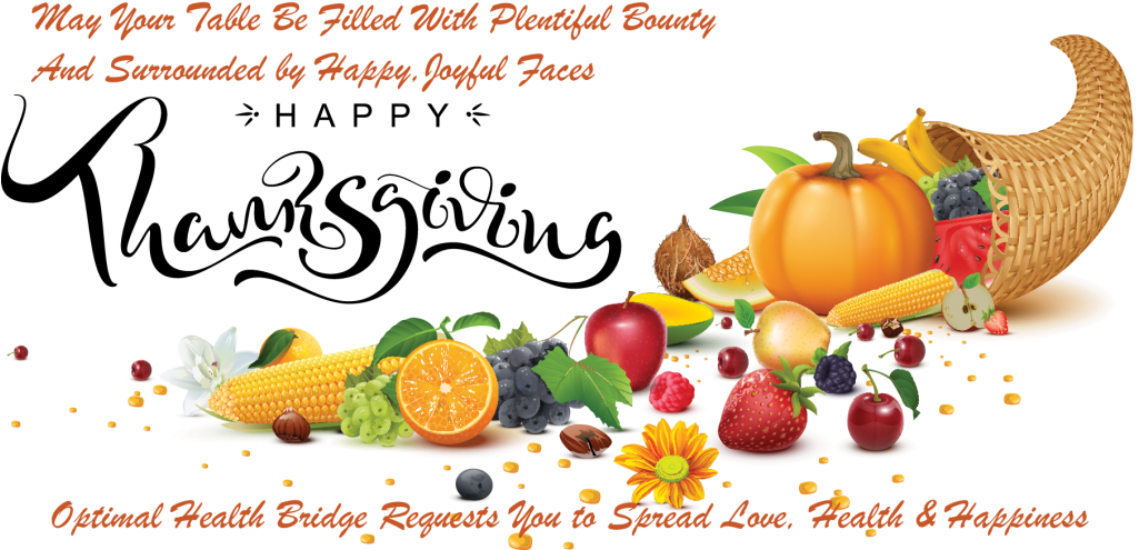 Optimal Health Bridge 877 572 - Feliz Dia De Accion De Gracias Clipart (1024x509), Png Download