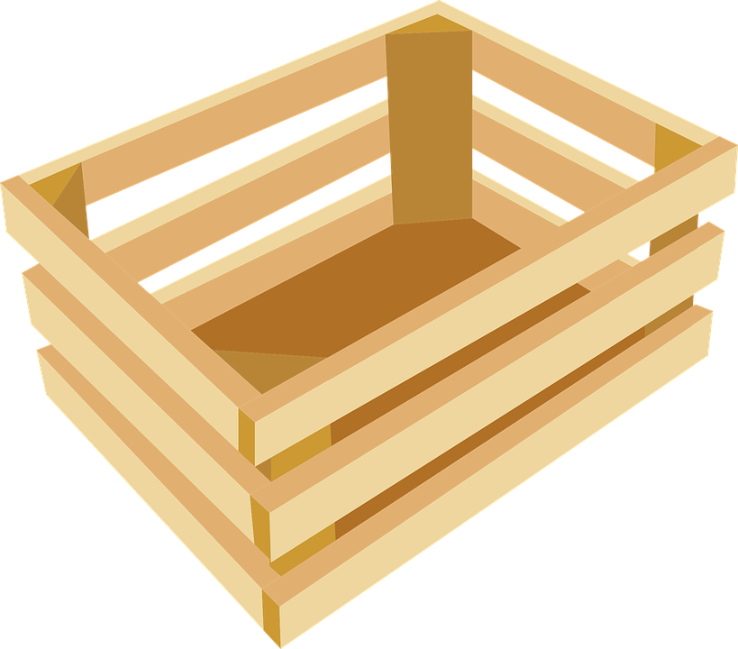 Crate, Pen, Box, Wooden, Slats, Package, Shipping - Caja Madera Dibujo Png (819x720), Png Download