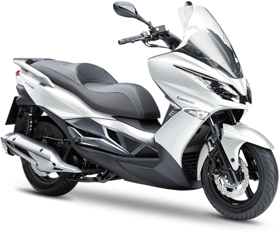 Metallic Frosted Ice White - Kawasaki Scooter 125 (666x500), Png Download