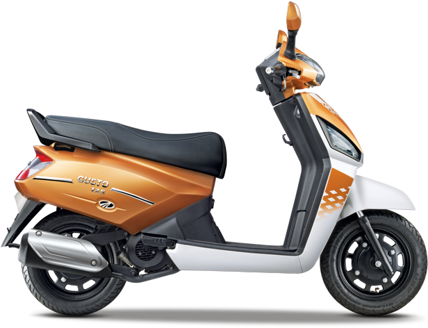 Manhidra Gusto Orange Rush - Mahindra Gusto Price (693x510), Png Download