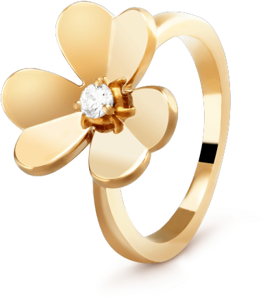 Frivole Ring, 1 Flower, Small Model - Van Cleef & Arpels Frivole Ring (620x620), Png Download