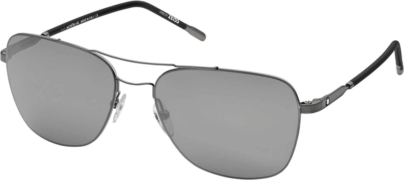 246181 Ecom Retina 01 - Mont Blanc Mb696s Shiny Anthracite (1600x1600), Png Download