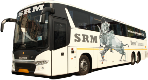 Online Srm Bus Tickets Booking With Zero Booking Fees - Srm Travels New Bus (502x319), Png Download
