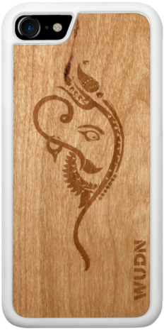 Ganesha Yoga Wood Wooden Phone Case For Iphone And - Mobile Phone (352x480), Png Download