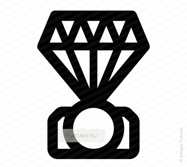 Vector Icon Of Photo Camera And Ring With Diamond - Diamond Icon Gray Png (620x553), Png Download