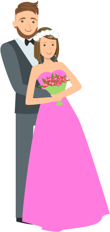 Free Download Wedding Couple Png Vector Clip Art Image - Vector Graphics (900x900), Png Download
