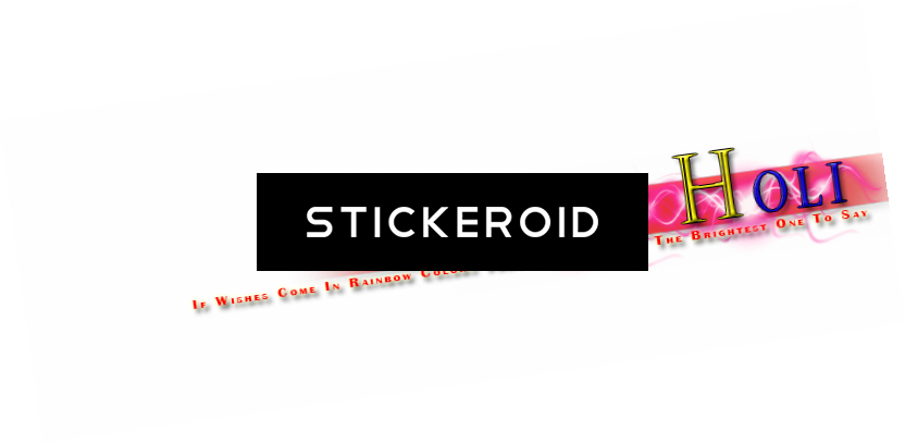 Happy Holi Text - Graphic Design (832x408), Png Download