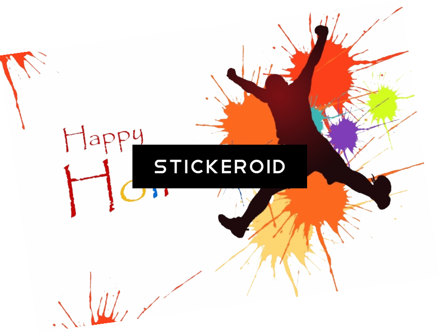 Happy Holi Text - Graphic Design (907x686), Png Download