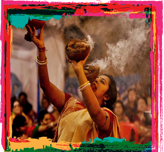 Maintaining The Tradition Of Parar Durga Puja, That - Photography Durga Puja Festival (540x500), Png Download
