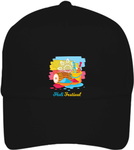 Flat Holi Background - Cap With Indian Flag (284x426), Png Download