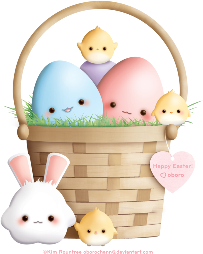Easter Eggs Clipart Kawaii - Ovo De Páscoa Kawaii (805x992), Png Download