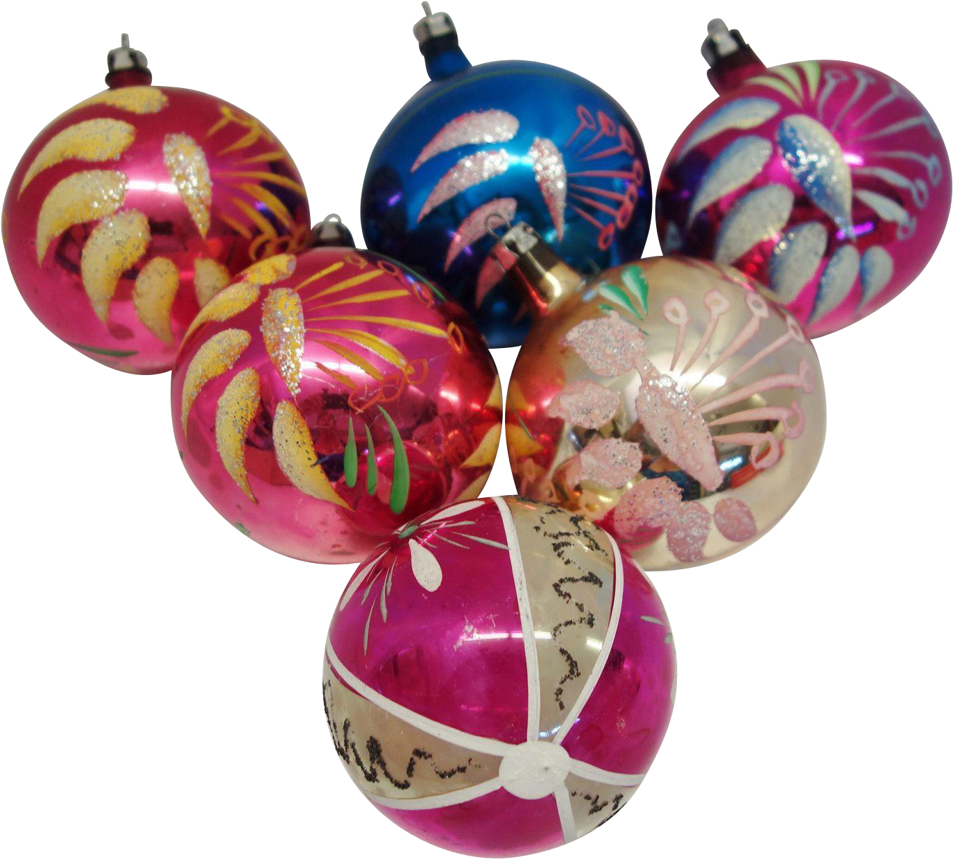 Box 6 Poland Hand Blown And Decorated Christmas Tree - Christmas Ornament (1373x1373), Png Download