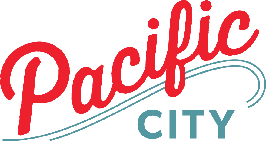Pacific City Huntington Beach Logo (878x466), Png Download