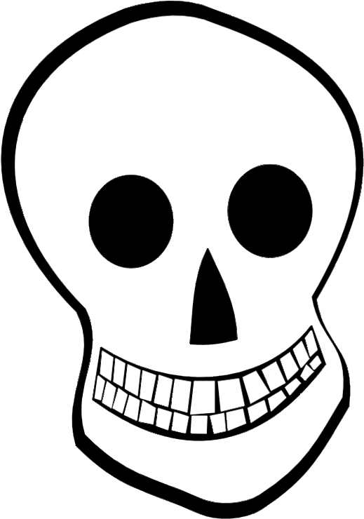 Skull Skeleton Clipart, Explore Pictures - Cartoon Cute Skeleton Head (618x747), Png Download