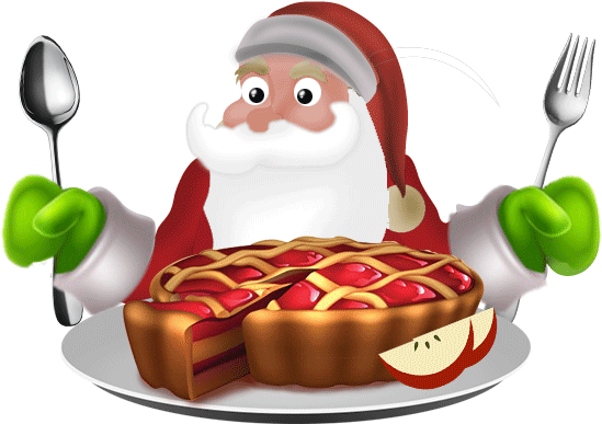Santa Gif - Santa Eating Transparent (640x480), Png Download
