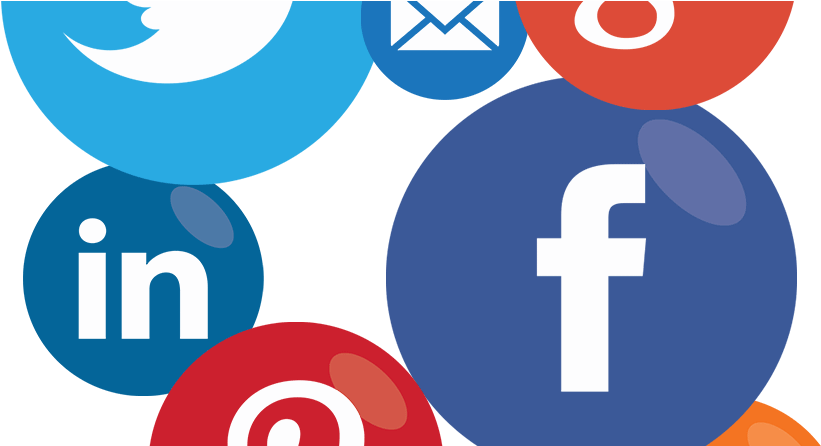 Graphic Of Social Media Icons - Transparent Social Platforms (852x445), Png Download