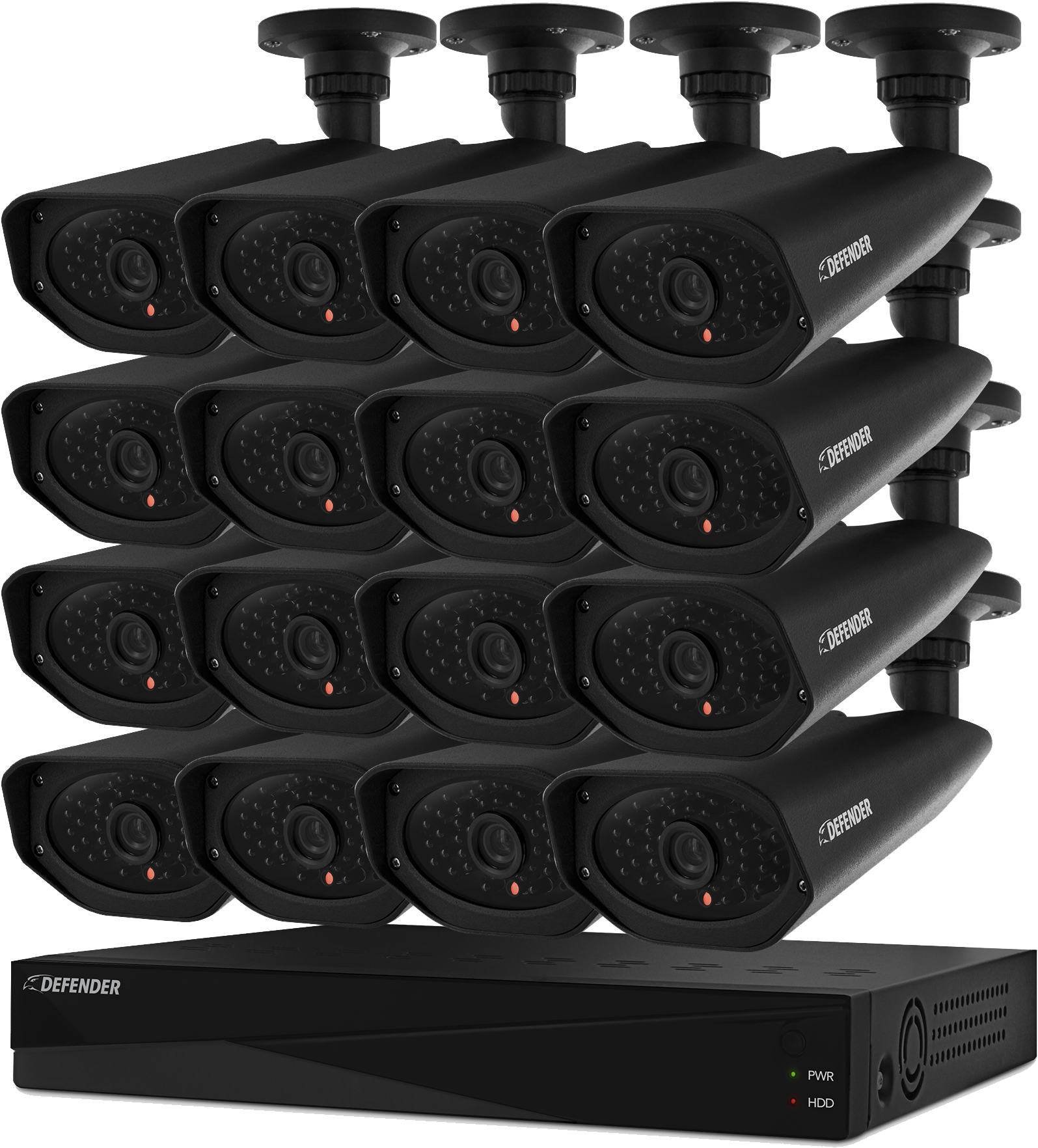 Pro Sentinel Security Camera System - Defender 8-channel 2tb Dvr Security System White (1800x1800), Png Download