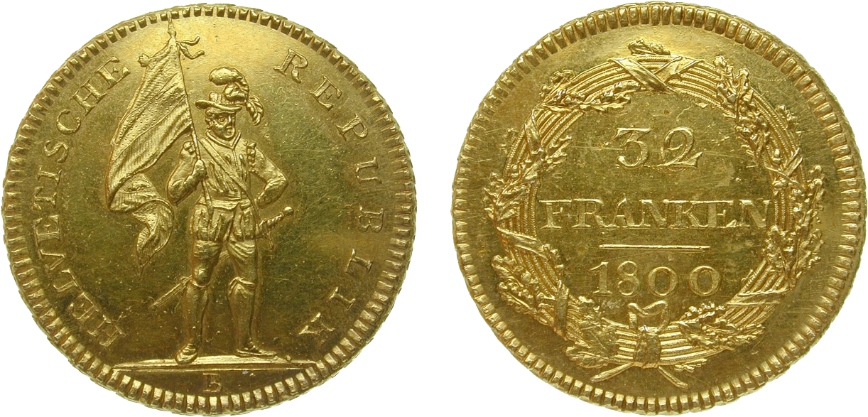 32 Franken 1800 Helvetische Republik - Gold Liberty Coin 1796 (1253x599), Png Download
