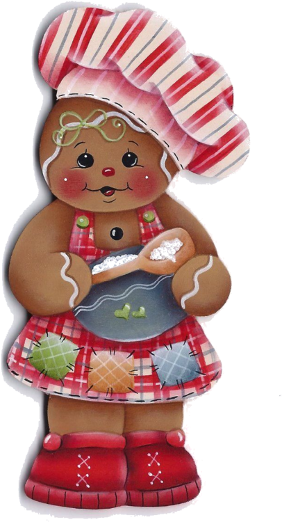 Plush, Png, Cubs, Tubes Image Noel, Gingerbread Men, - Gingerbread Men With Chefhat (469x800), Png Download