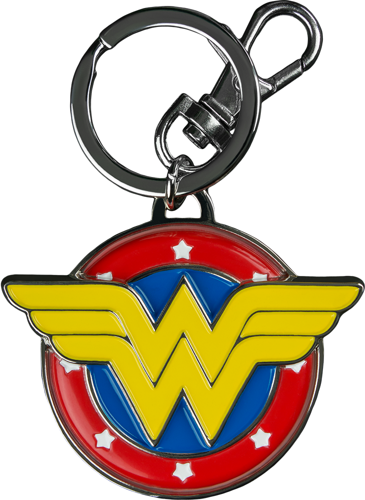 Wonder Woman Logo Enamel Keychain - Wonder Woman Logo Keyring (729x1000), Png Download
