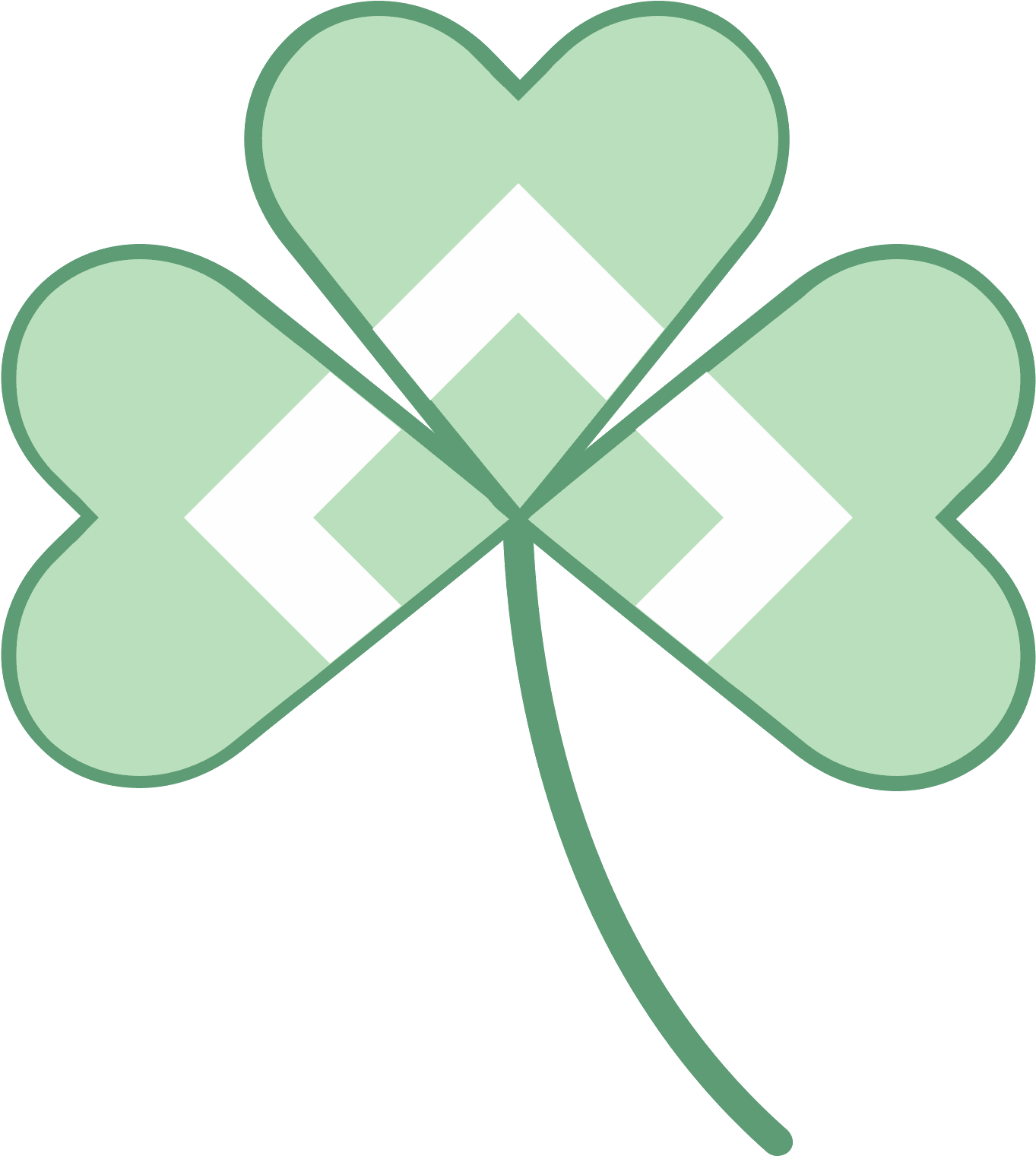 Three Leaf Clover Icon - Four-leaf Clover (1600x1600), Png Download