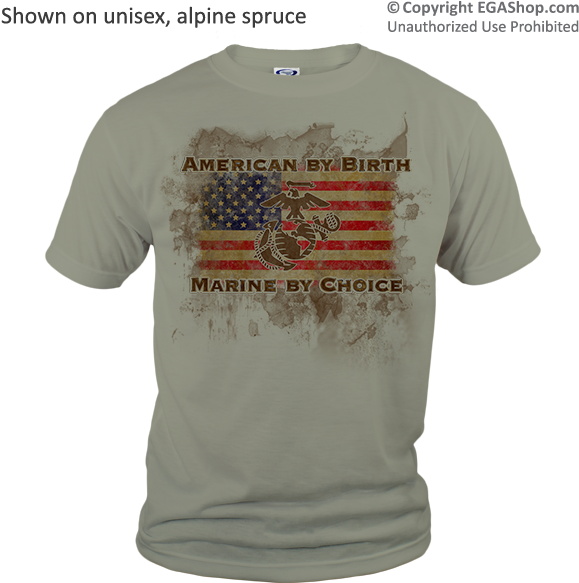This Grunge Design Reads "american By Birth, Marine - Semper Gumby T Shirt (600x600), Png Download