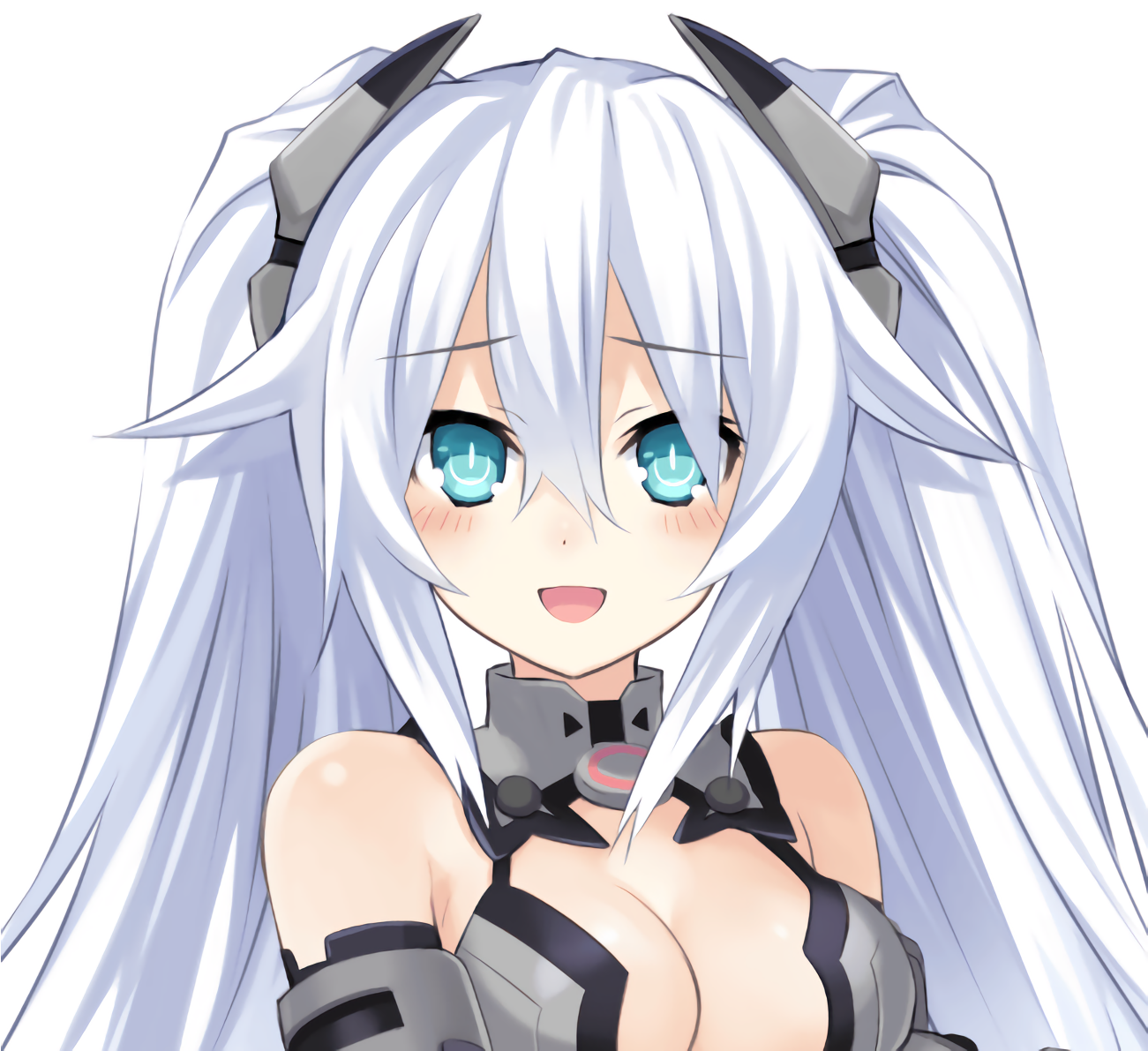 Hd Noire-black Heart Kissed - Hyperdevotion Noire: Goddess Black Heart (1300x1264), Png Download