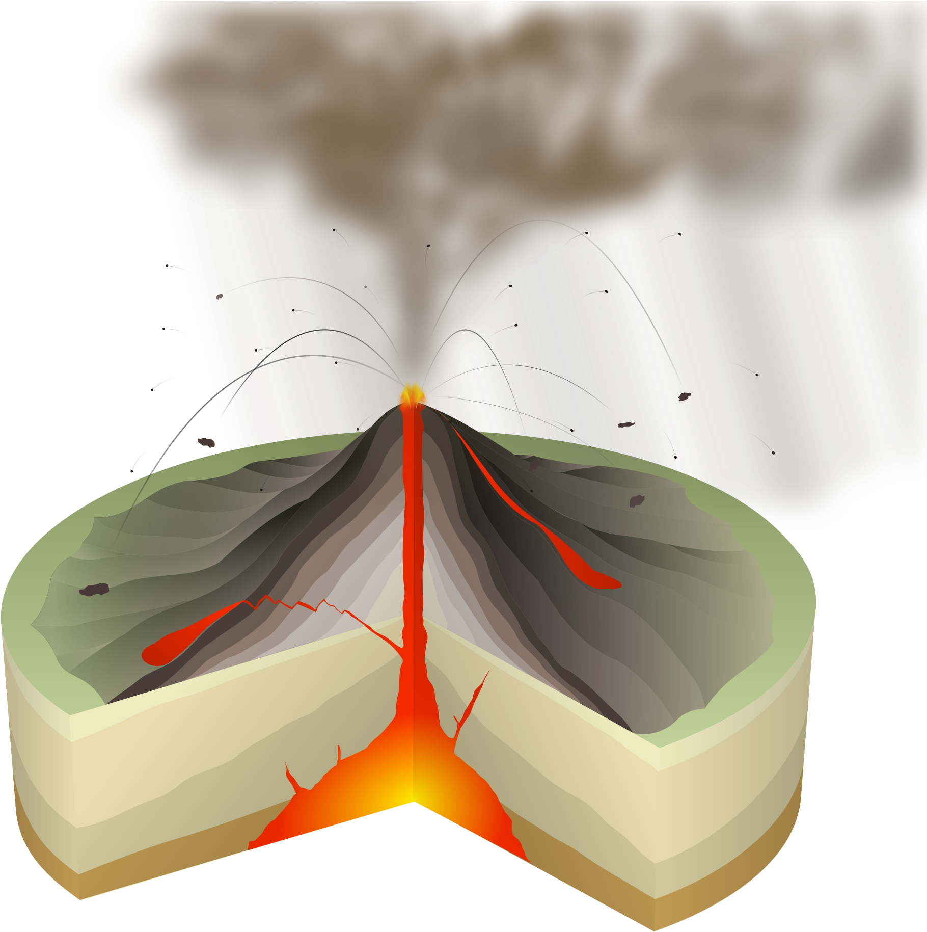 Open - Vulcanian Eruption Diagram (2000x2000), Png Download