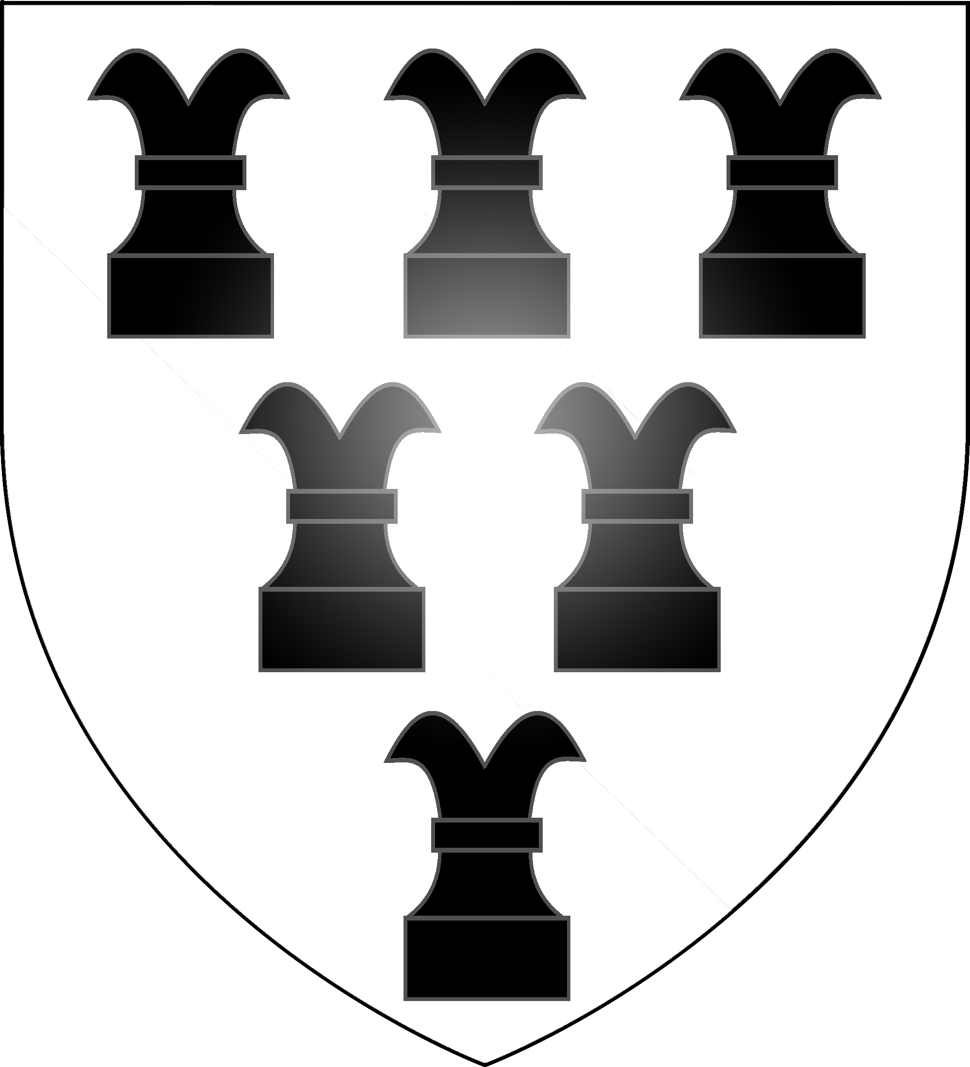Arms Of The Rookwood Family Of Stanningfield - Rook Chess Piece (2000x2200), Png Download