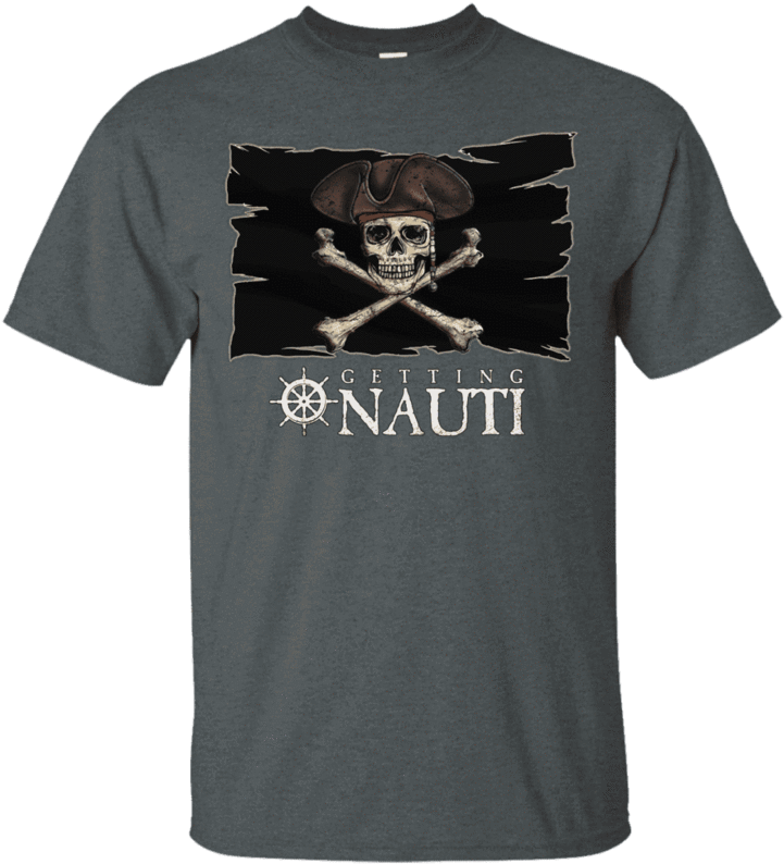 T Shirt - Jolly Roger - Pirate Flag - Cotton T Shirt - Shirt (800x800), Png Download