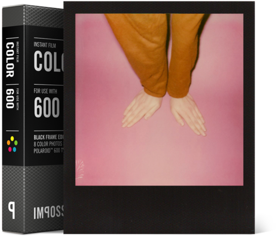 Color Film For 600 Black Frame - Polaroid 600 Pink Film (600x600), Png Download