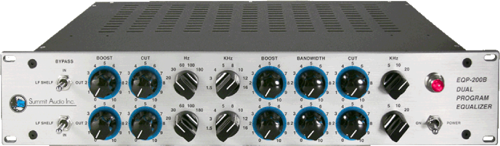 Eqp-200b Dual Channel Parametric Equalizer - Summit Audio Eqp 200b (1000x600), Png Download