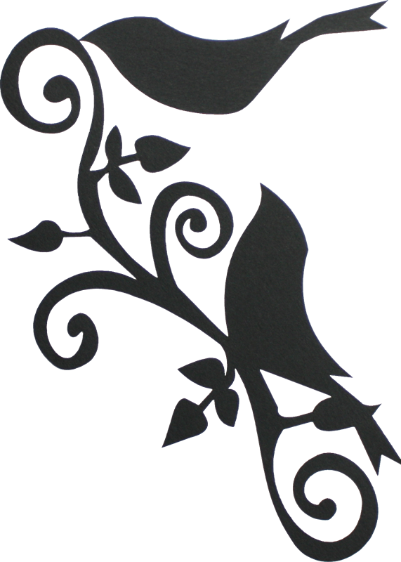 Large Bird Flourish - Bird Flourish (571x800), Png Download