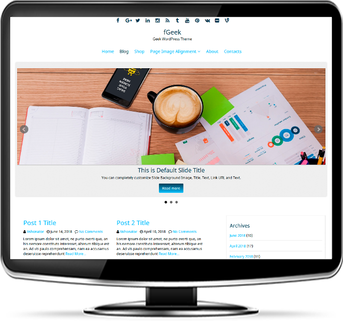 Fgeek - Wordpress Theme Free Geek (880x660), Png Download