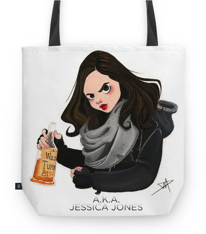 Bolsas - Jessica Jones Caricatura (800x800), Png Download
