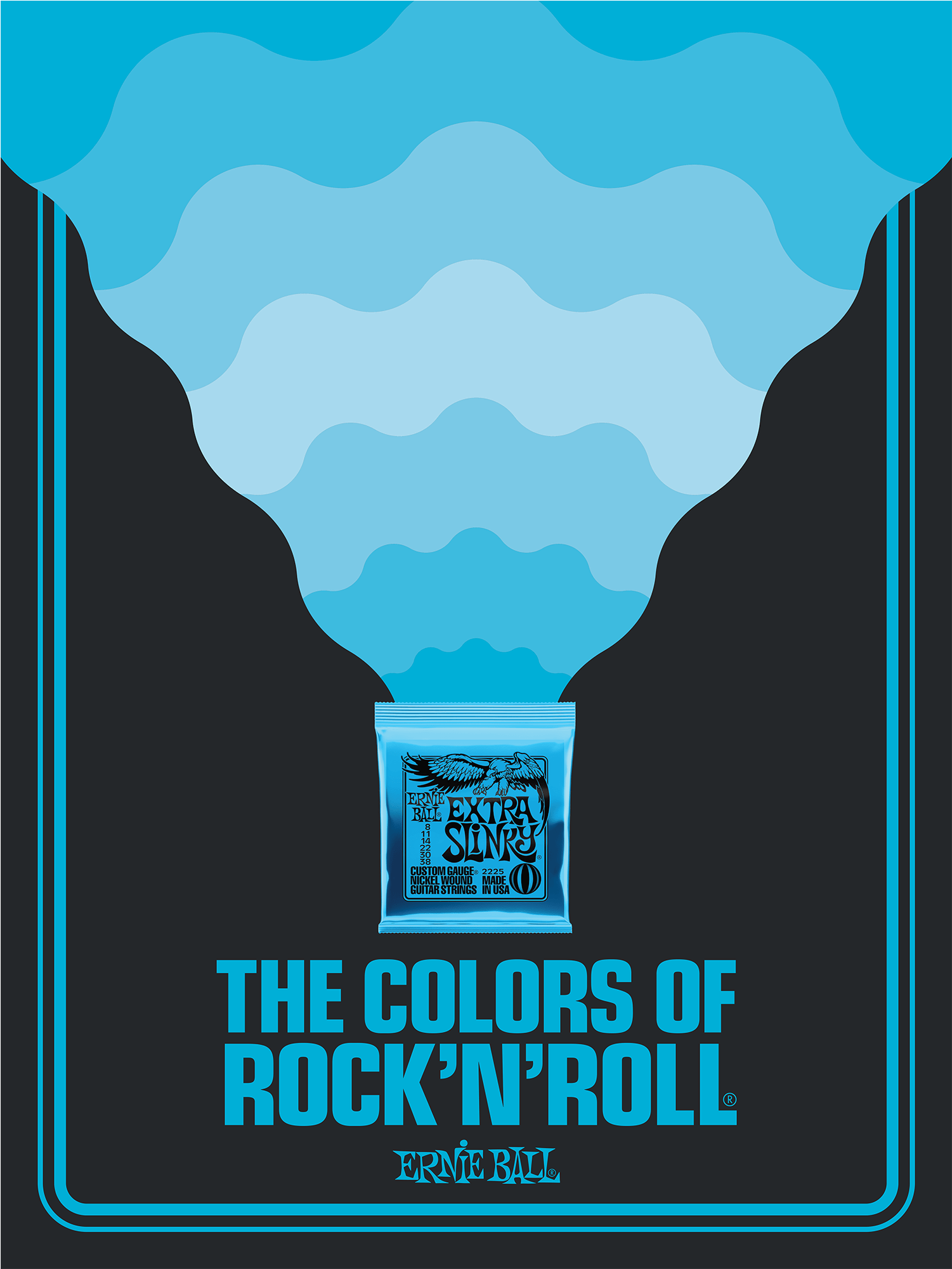 The Colors Of Rock'n'roll Extra Slinky Poster - Ernie Ball The Colors Of Rock N Roll (2000x2000), Png Download