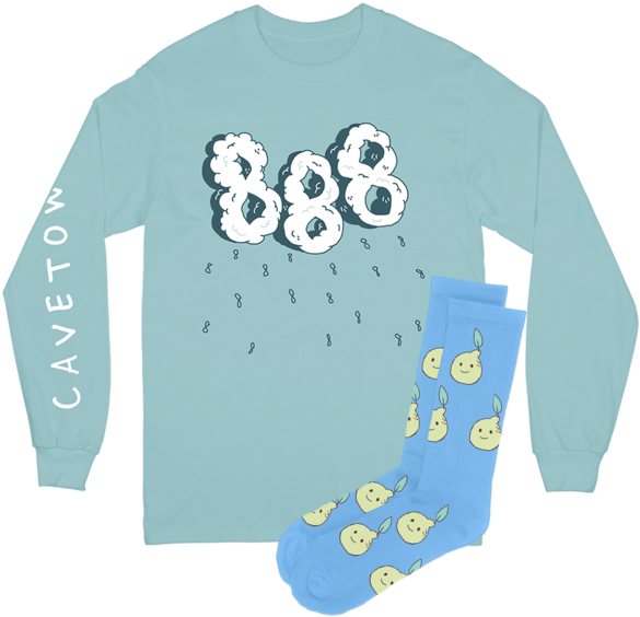 888 Long Sleeve Lemon Socks - Cavetown Fig Hoodie (600x600), Png Download