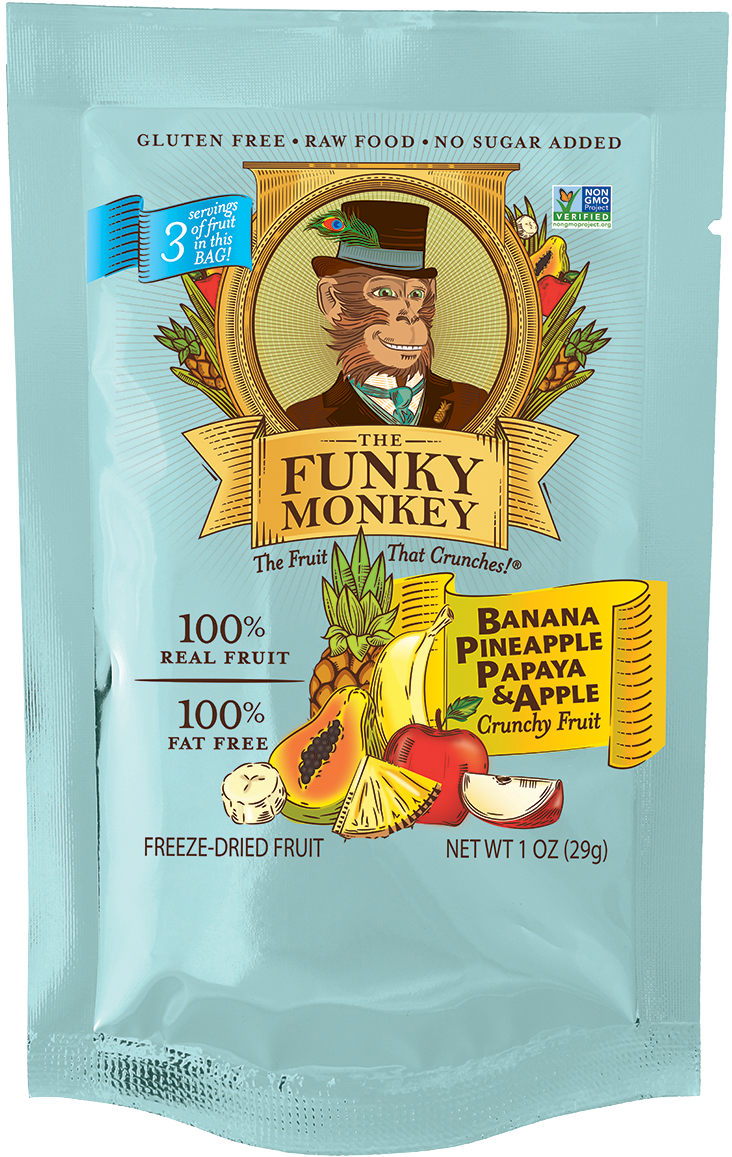The Funky Monkey Freeze-dried Fruit - Dried Fruit (753x1200), Png Download